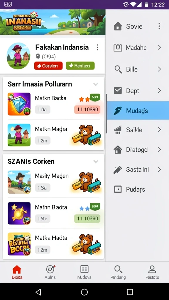 4p4p - Karakter-karakter unik yang dapat dipilih untuk bermain.
