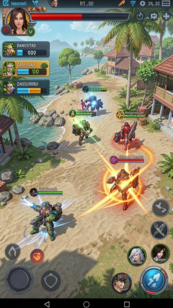 ee789 - Screenshot menampilkan papan skor untuk mode multiplayer.