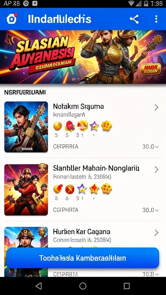 surya777 - Tampilan menu utama yang intuitif dan menarik.